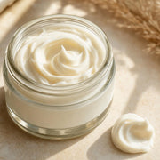 Whipped tallow cream texture close-up